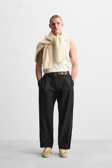 Zara RIB TANK TOP - Oyster-white - Image 0
