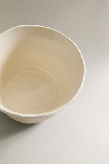 RAISED STONEWARE BOWL - Cream by Zara - Image 2