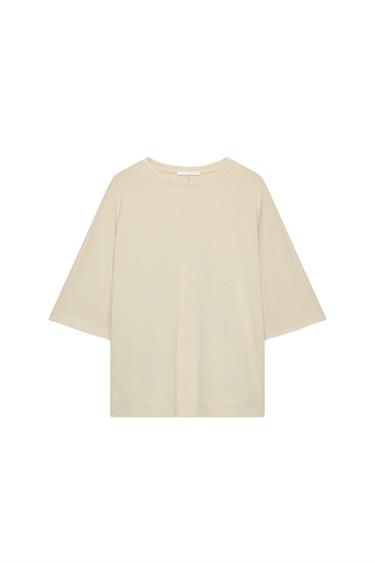 OVERSIZE FLOWING T-SHIRT - Sand by Zara