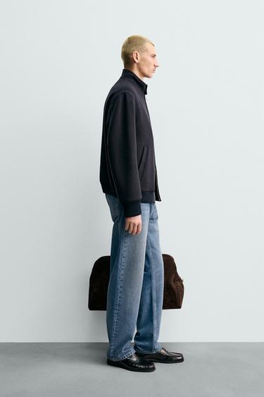 BLOUSON MÉLANGE LAINE MANTECO® ORIGINS - Bleu marine de Zara - Image 3