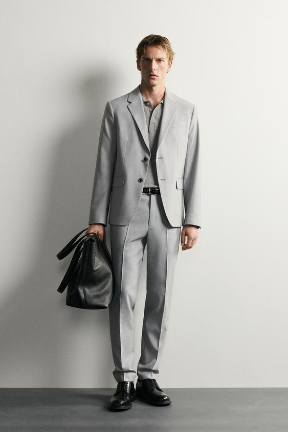PANTALÓN TRAJE CONFORT - Gris de Zara - Imagen 0