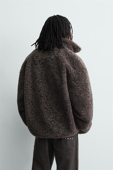 BLOUSON EFFET MOUTON - Marron / Vert de Zara - Image 2