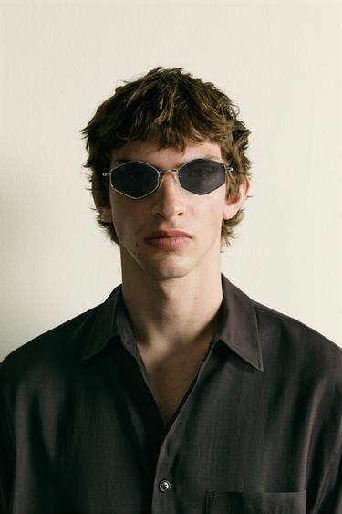 LUNETTES DE SOLEIL MONTURE GÉOMÉTRIQUE - Argent de Zara - Image 0