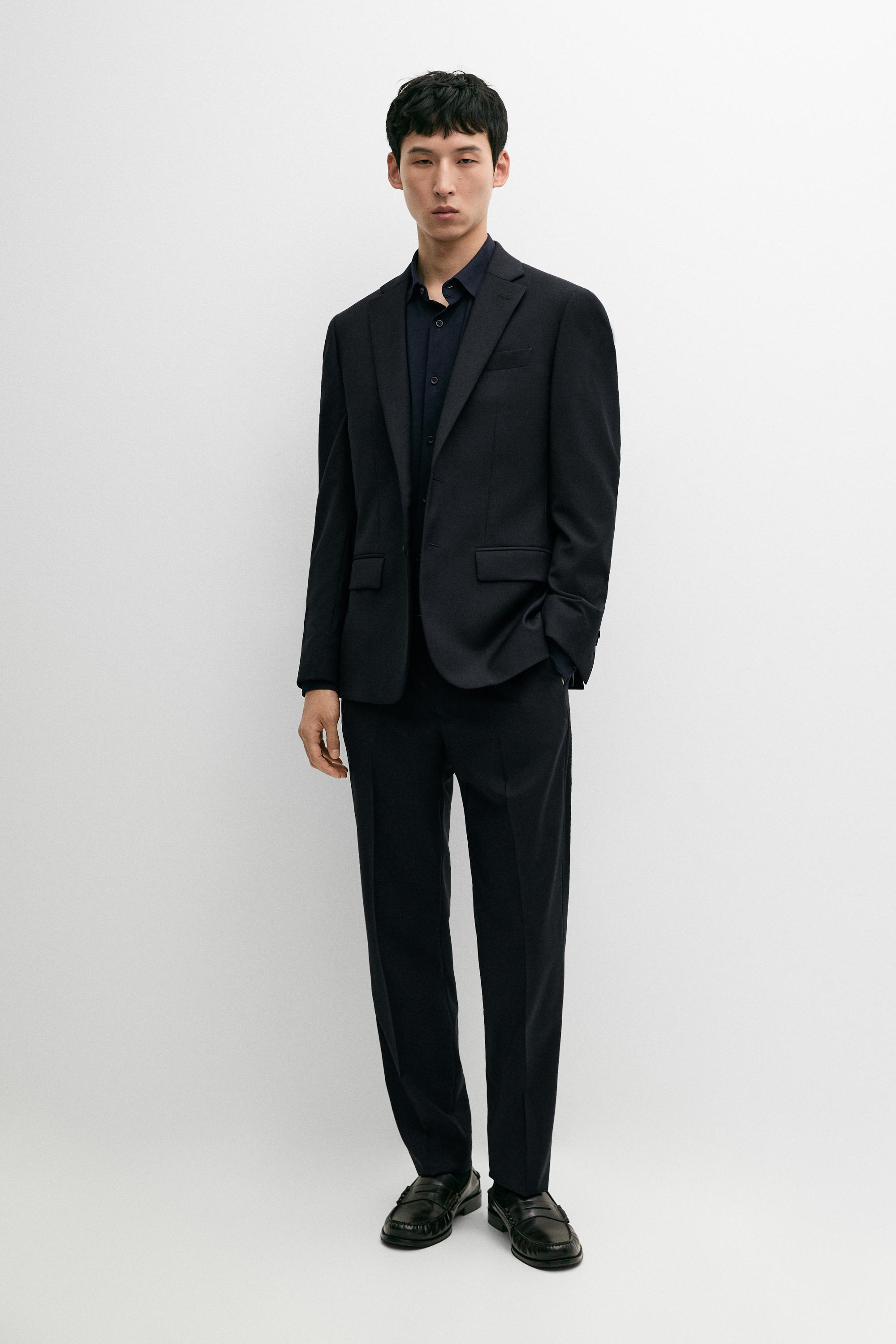 100% cool wool suit blazer — Navy blue