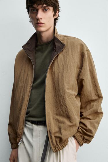 REVERSIBLE FLUID BOMBER JACKET - Brown by Zara - Image 5