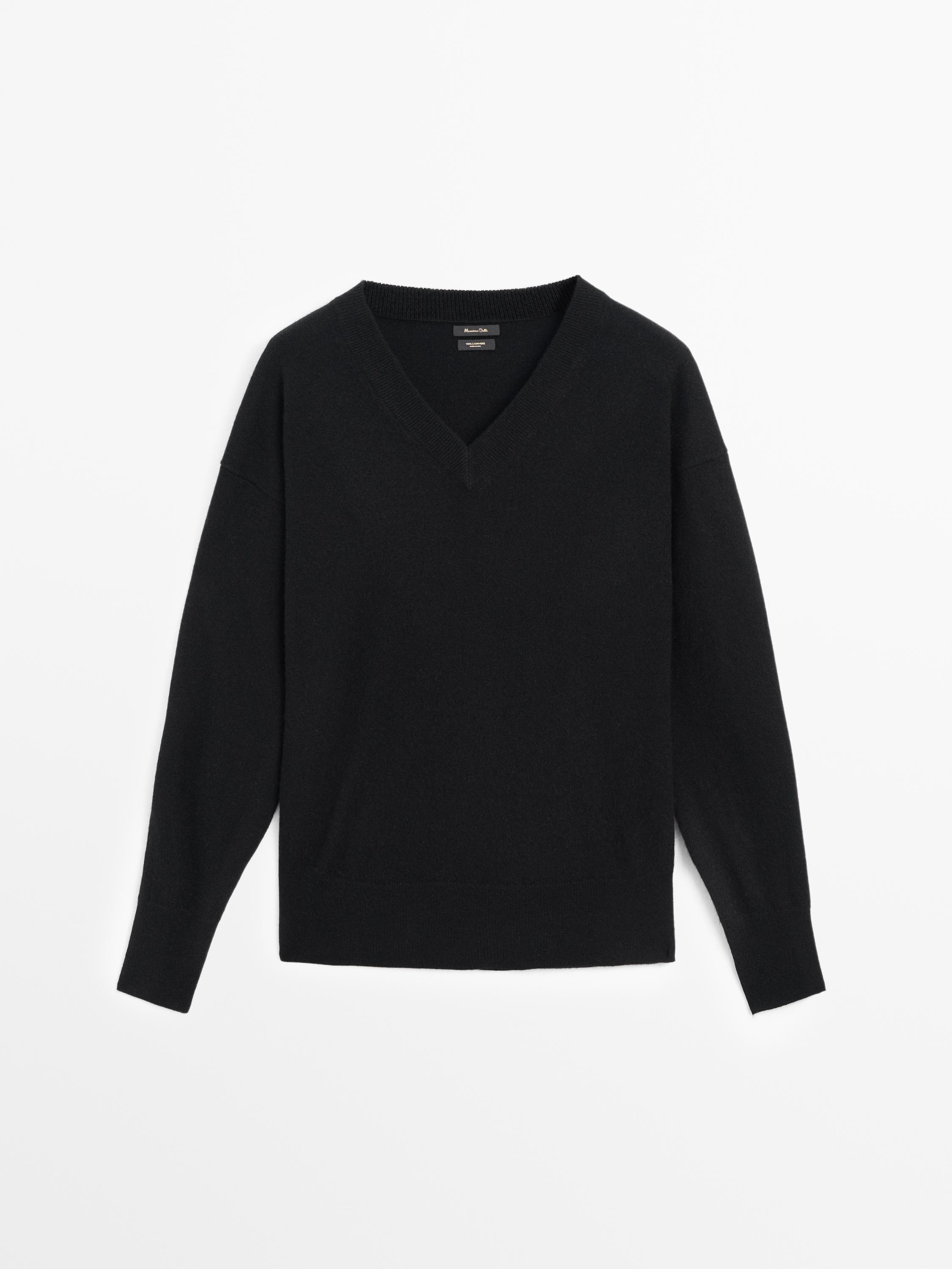 Knit 100% cashmere V-neck sweater | ZARA United States