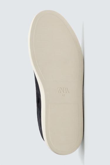 LEATHER TRAINERS - Blue by Zara - Image 6