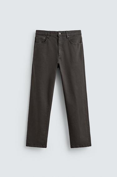 STRAIGHT-LEG TROUSERS - Brown by Zara