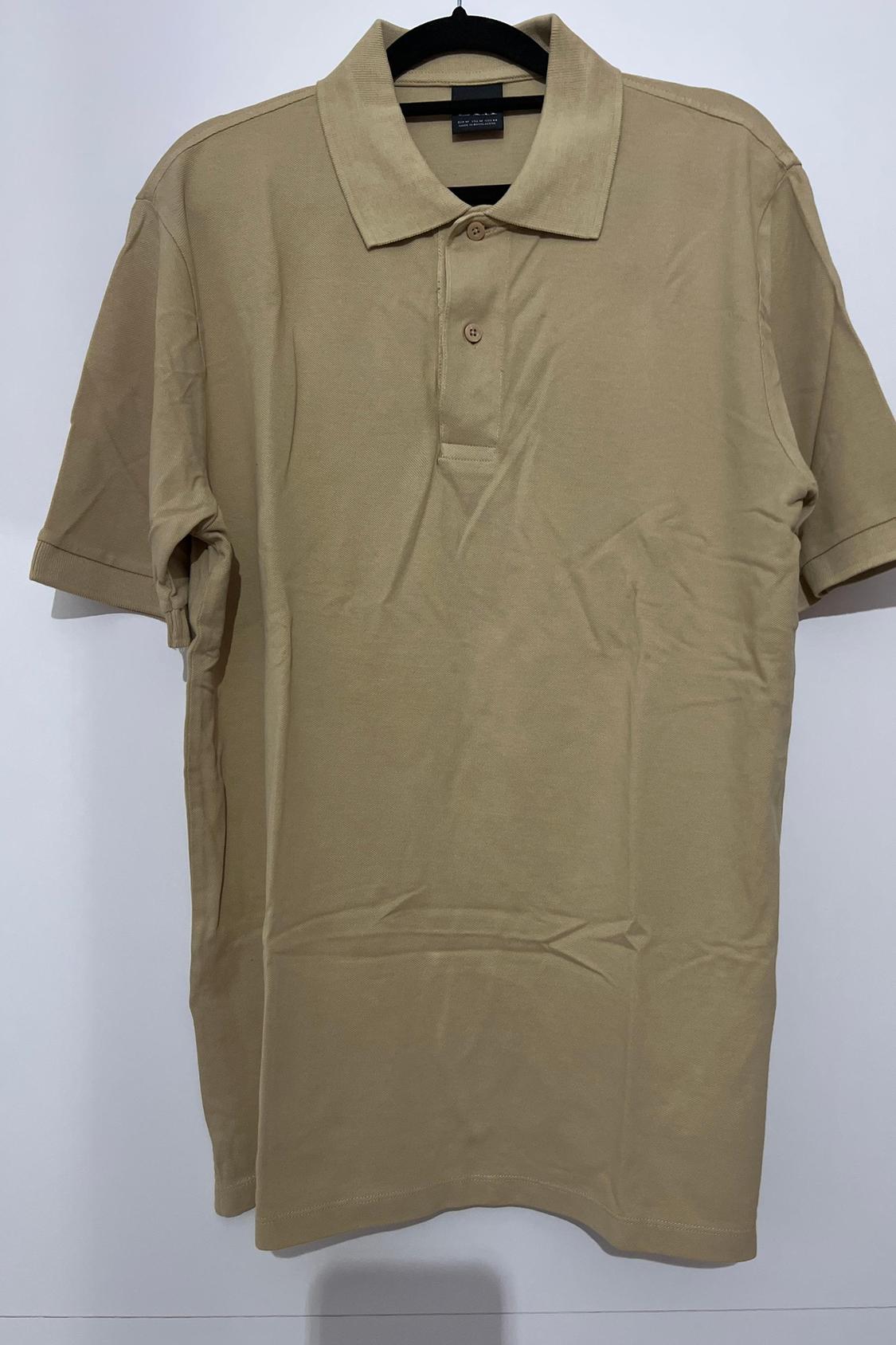 FADED-EFFECT TEXTURED POLO SHIRT