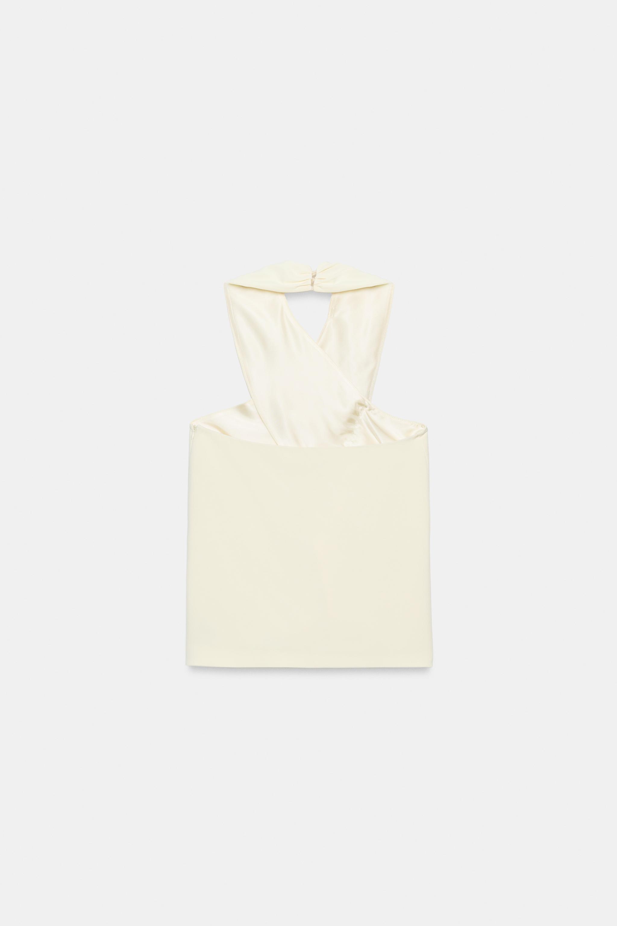 Женские жилеты Zara CROSSOVER HALTER VEST — фото 3
