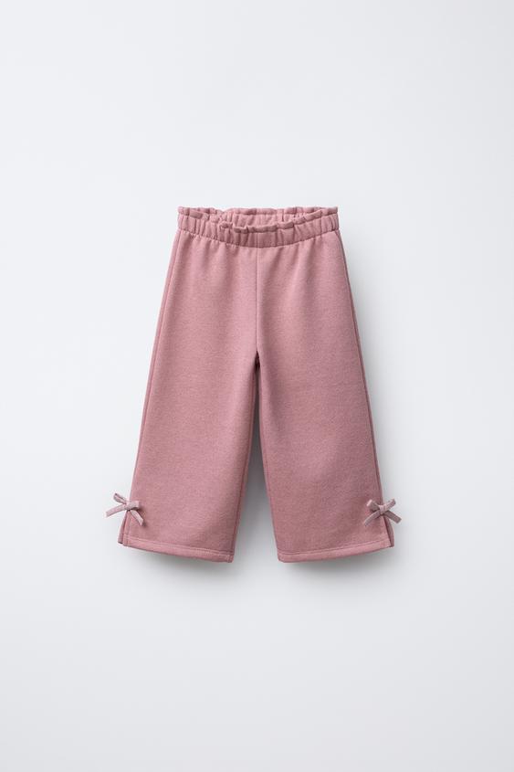SPARKLY BOW PLUSH PANTS
