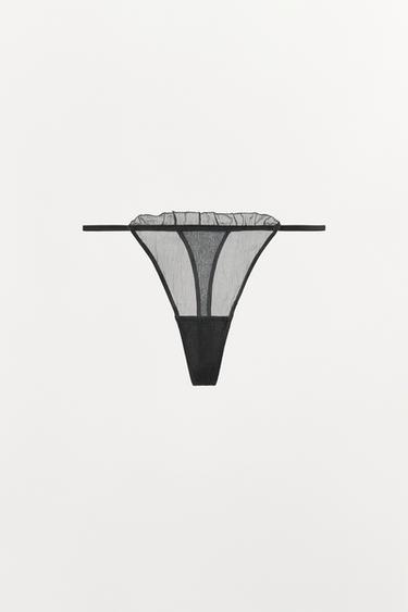 TANGA SEDA 100% - Azul de Zara