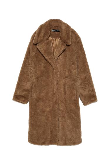 LONG FAUX FUR COAT