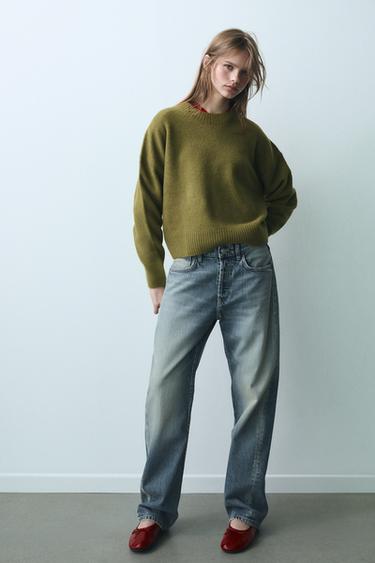 JEANS TRF BOYFRIEND TIRO MEDIO - Marino de Zara