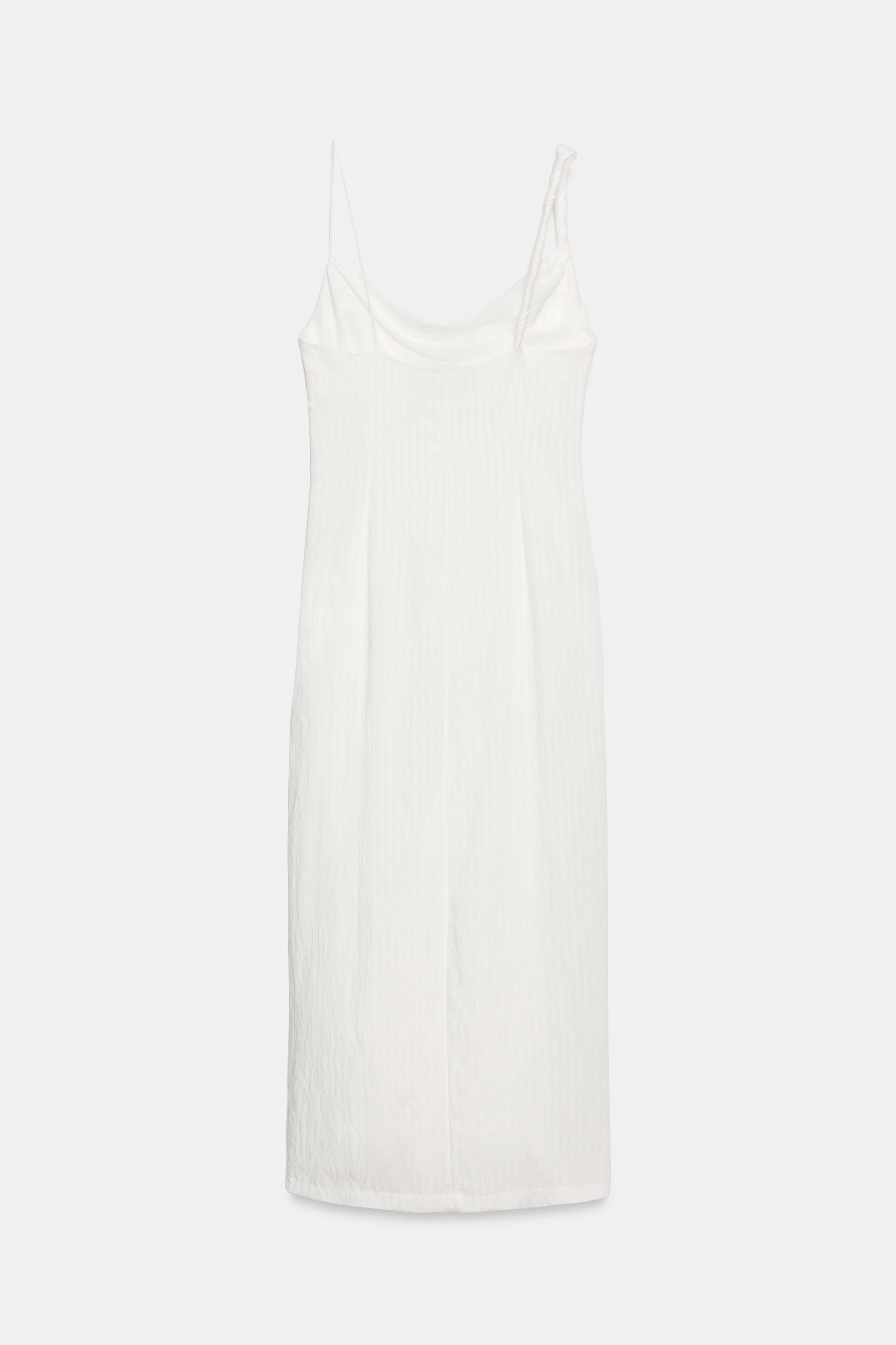 Женские платья Zara DRAPED MIDI DRESS — фото 8