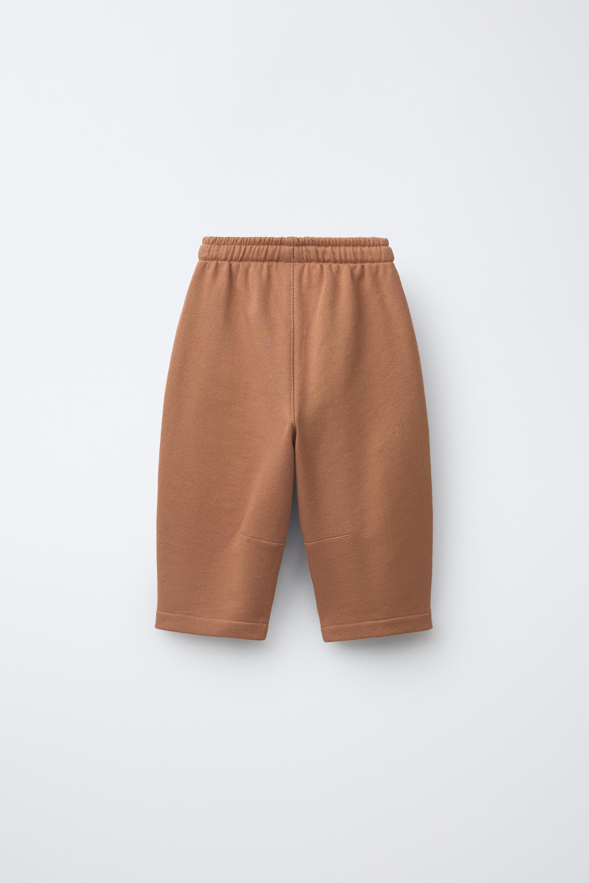 EMBROIDERED ANIMAL PLUSH TROUSERS - Brown | ZARA Turkey