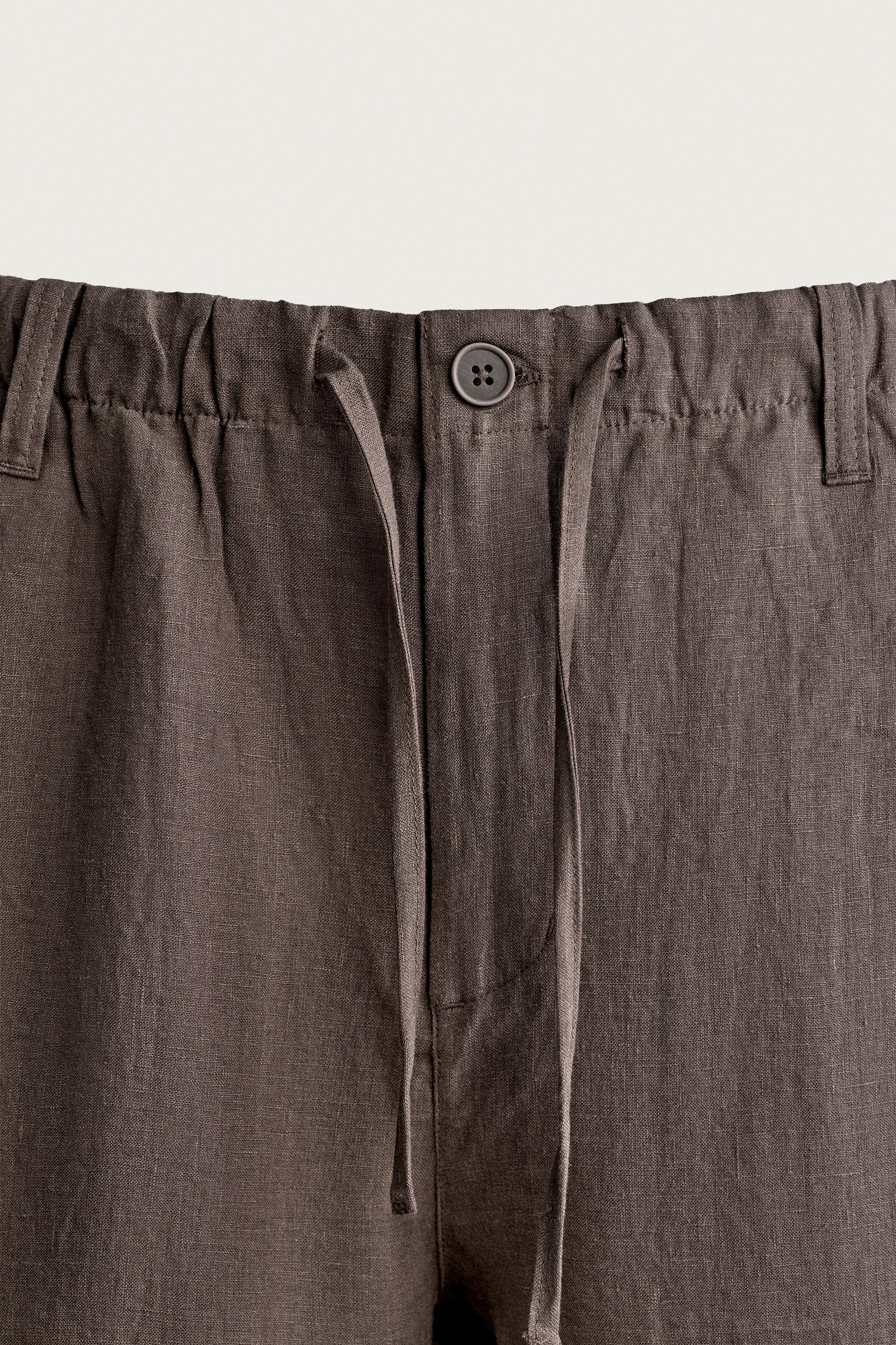 100% LINEN RELAXED FIT PANTS