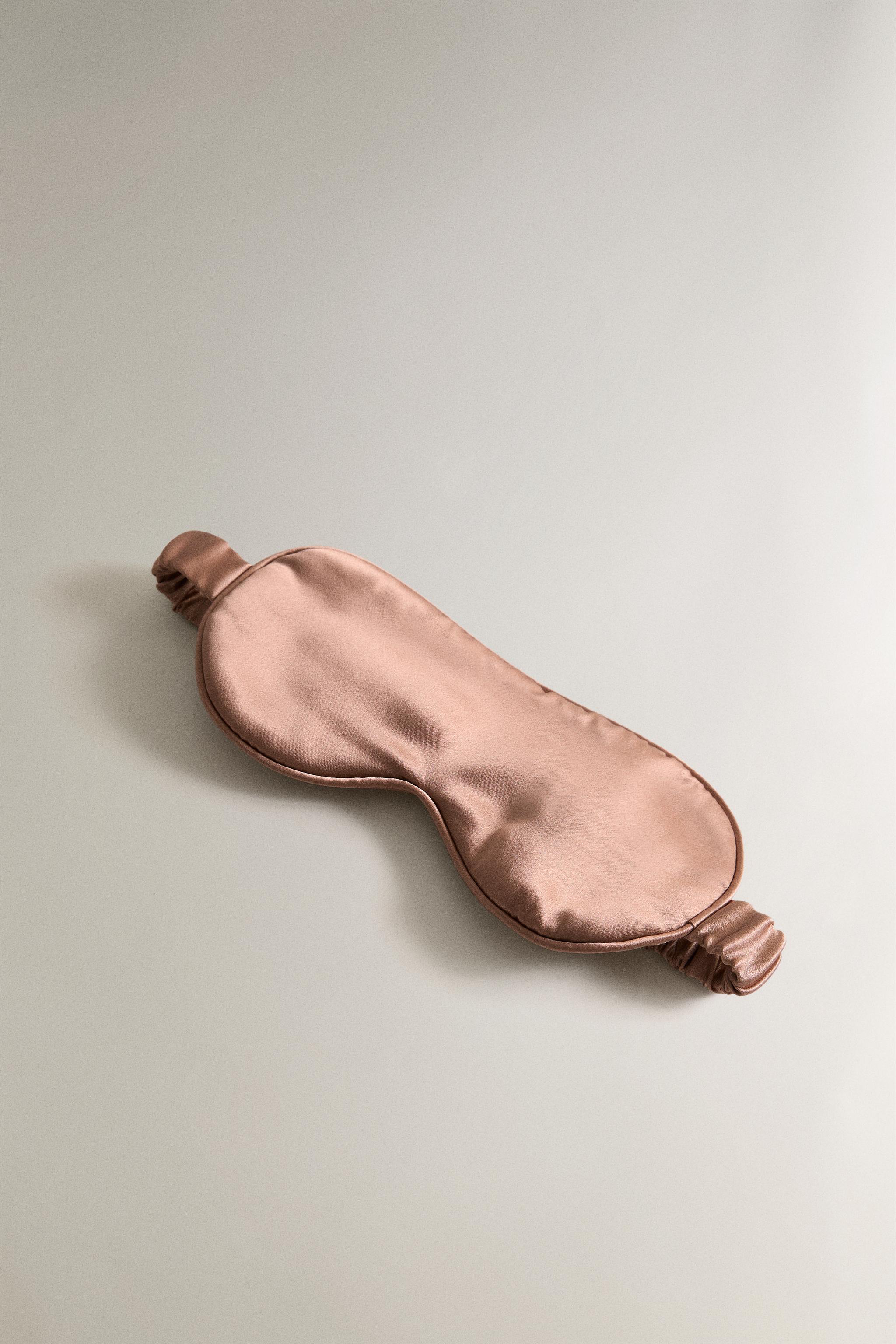 MULBERRY SILK EYE MASK — Dark pink