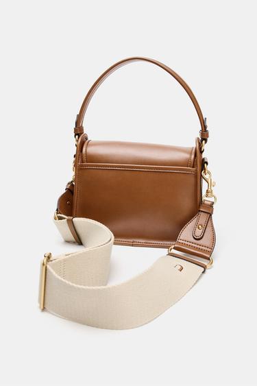 CROSSBODY BAG WITH CLASP DETAIL - Dark tan by Zara - Image 7