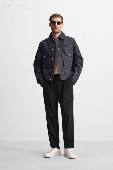 SLIM FIT POPLIN TROUSERS - Black by Zara - Image 0