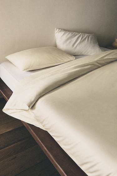 SATEEN DUVET COVER (500 THREAD COUNT) - Ecru by Zara