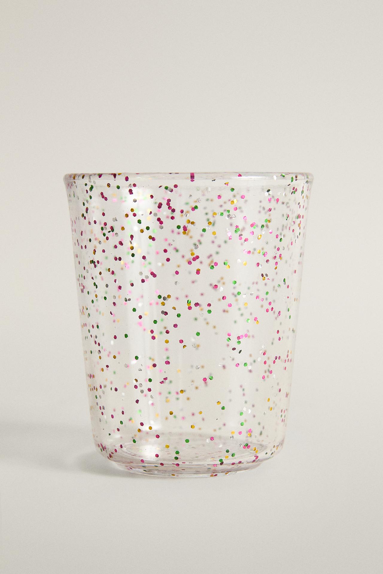KIDS' GLITTER TRITAN™ TUMBLER — Transparent