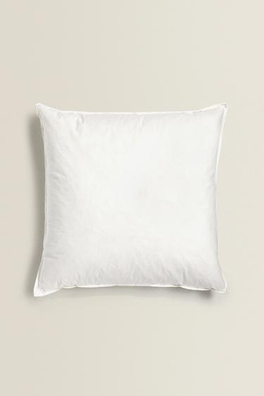 FEATHER CUSHION INSERT COTTON COVER - White by Zara - Image 1