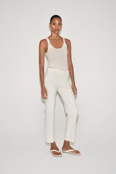 PANTALON COURT ZW COLLECTION - Écru de Zara