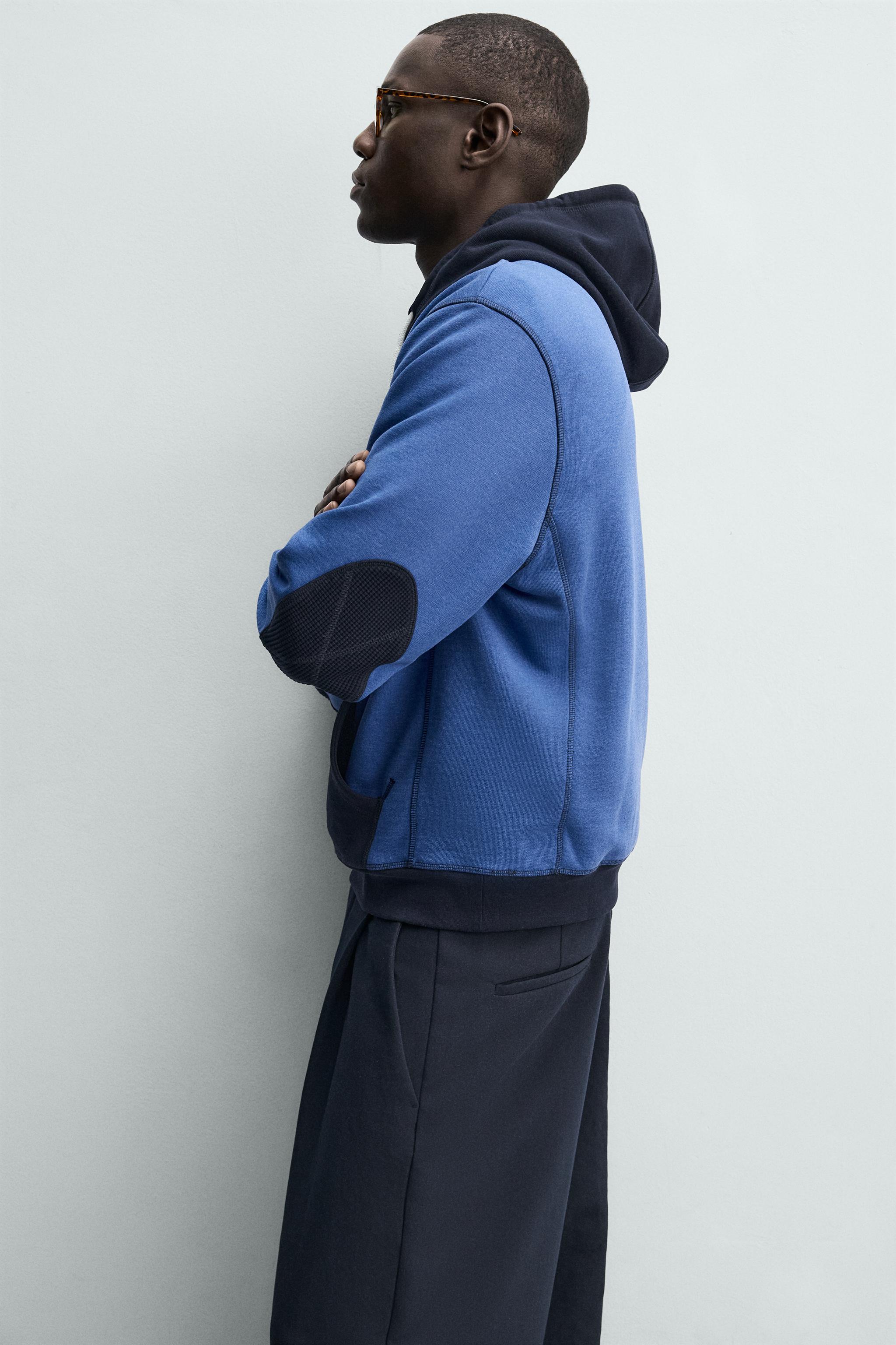 SWEAT COLOR BLOCK À CAPUCHE WAFFLE