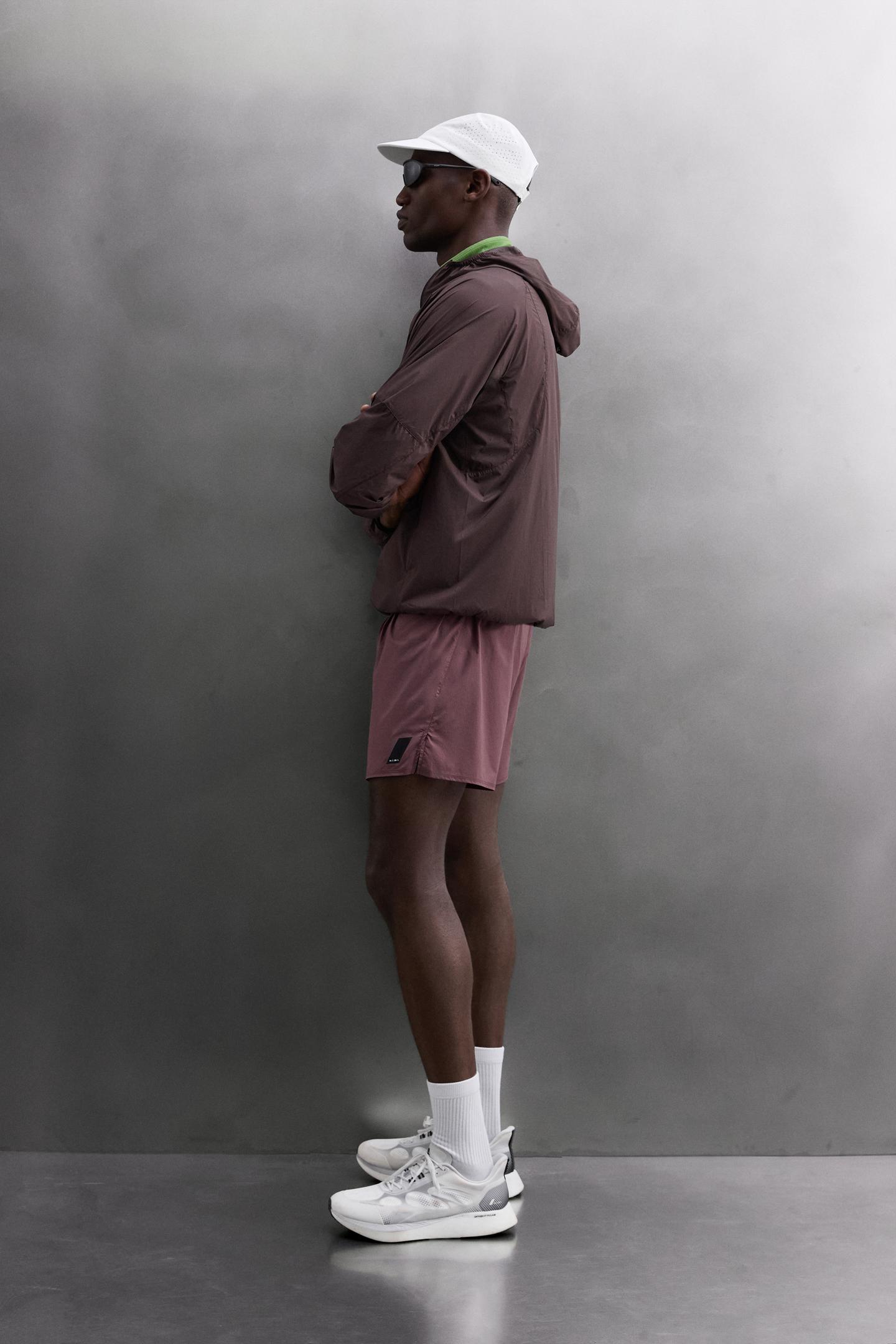 Мужская куртка Zara Technical Wind-Resistant, цвет: Баклажановый — фото 4