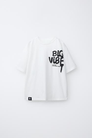 CAMISETA ESTAMPADO GRAFITI - Blanco de Zara - Imagen 0