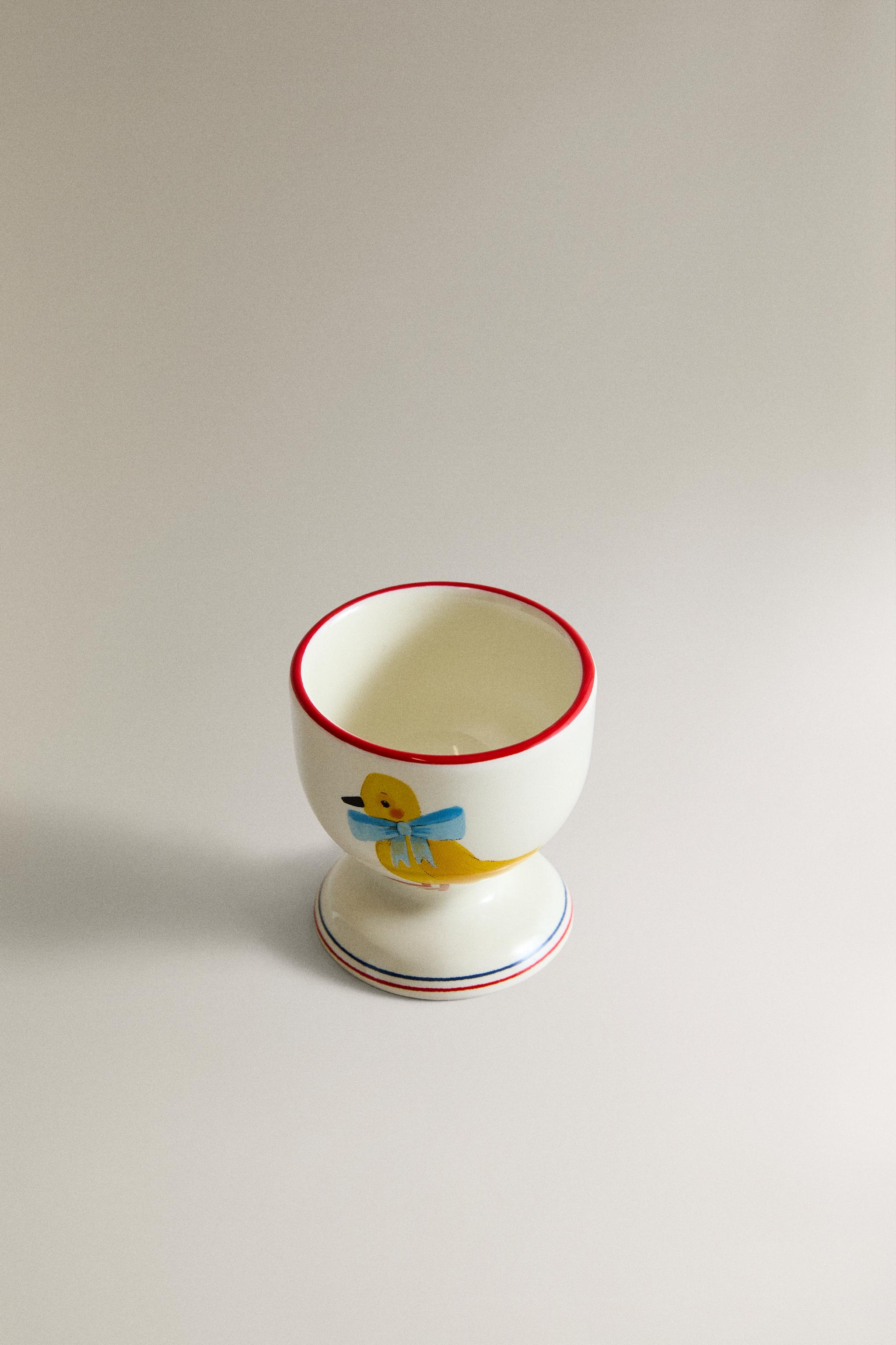 PORCELAIN EGG CUP WITH BIRD X THE ANIMALS OBSERVATORY