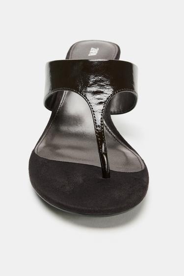 LEATHER STRAP SANDALS - Brown by Zara - Image 6