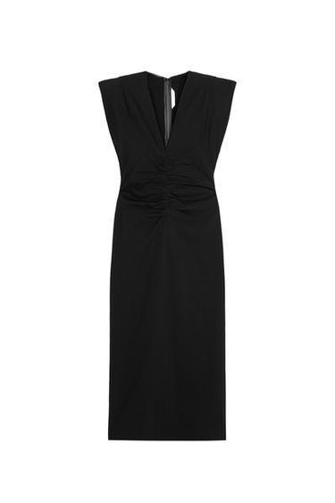 ZW COLLECTION MIDI DRESS WITH PADDED SHOULDERS