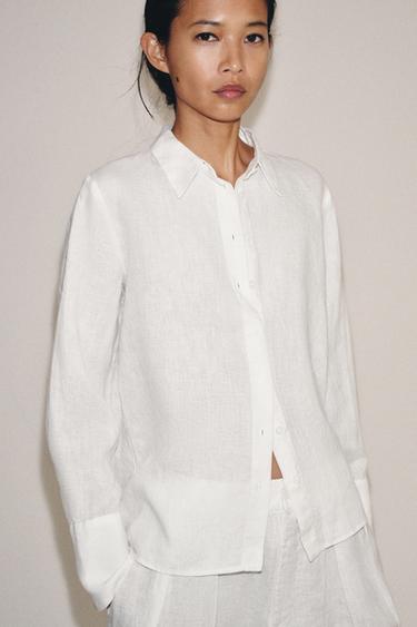 HEMD AUS 100 % LEINEN ZW COLLECTION - Weiß von Zara