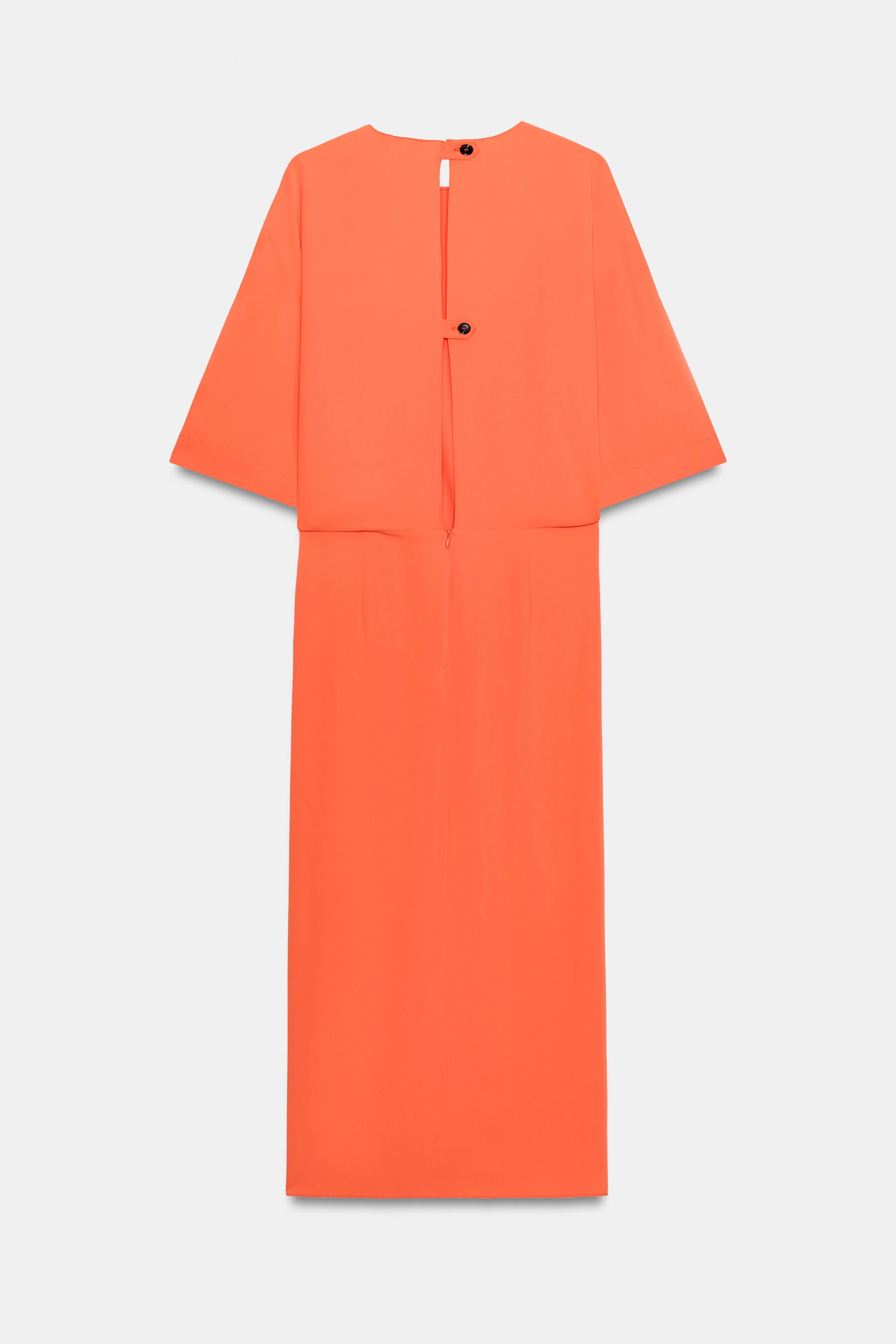 ZW COLLECTION DRAPED MIDI DRESS