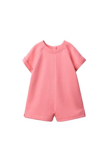 COMBI-SHORT EN MOLLETON UNI - Corail soutenu de Zara