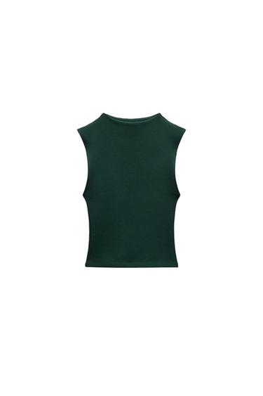 MOCK NECK SLEEVELESS TOP