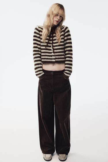 JERSEY PUNTO RAYAS - Rayas marrones de Zara