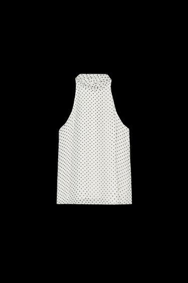 ZW COLLECTION POLKA DOT HALTER TOP - Black / White von Zara - Bild 0