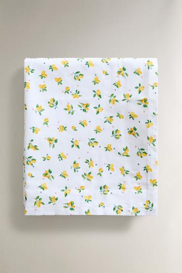 NAPPE COTON ENDUIT CITRONS - Jaune de Zara
