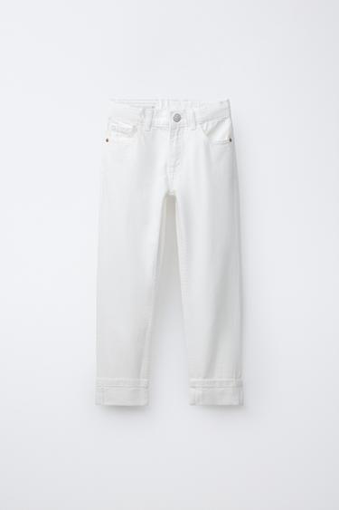 DŽÍNY ROVNÉHO STŘIHU - Bílá od Zara - Obrázek 0