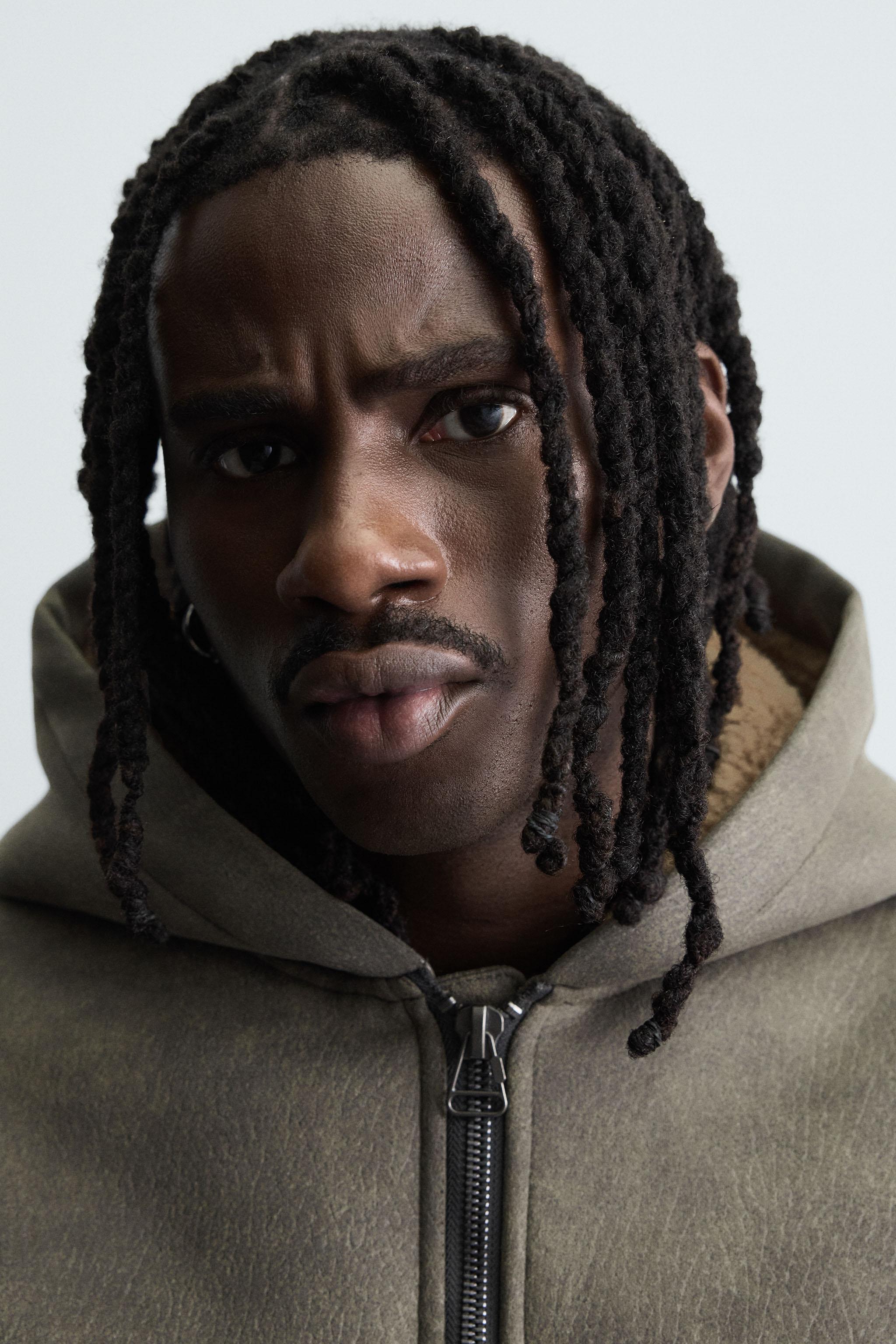 DOUBLE FACED WASHED FAUX LEATHER JACKET