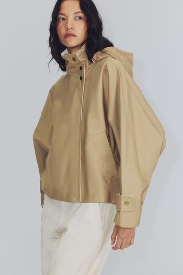 ZW COLLECTION WATER REPELLENT DOUBLE-BREASTED JACKET — Light camel 2