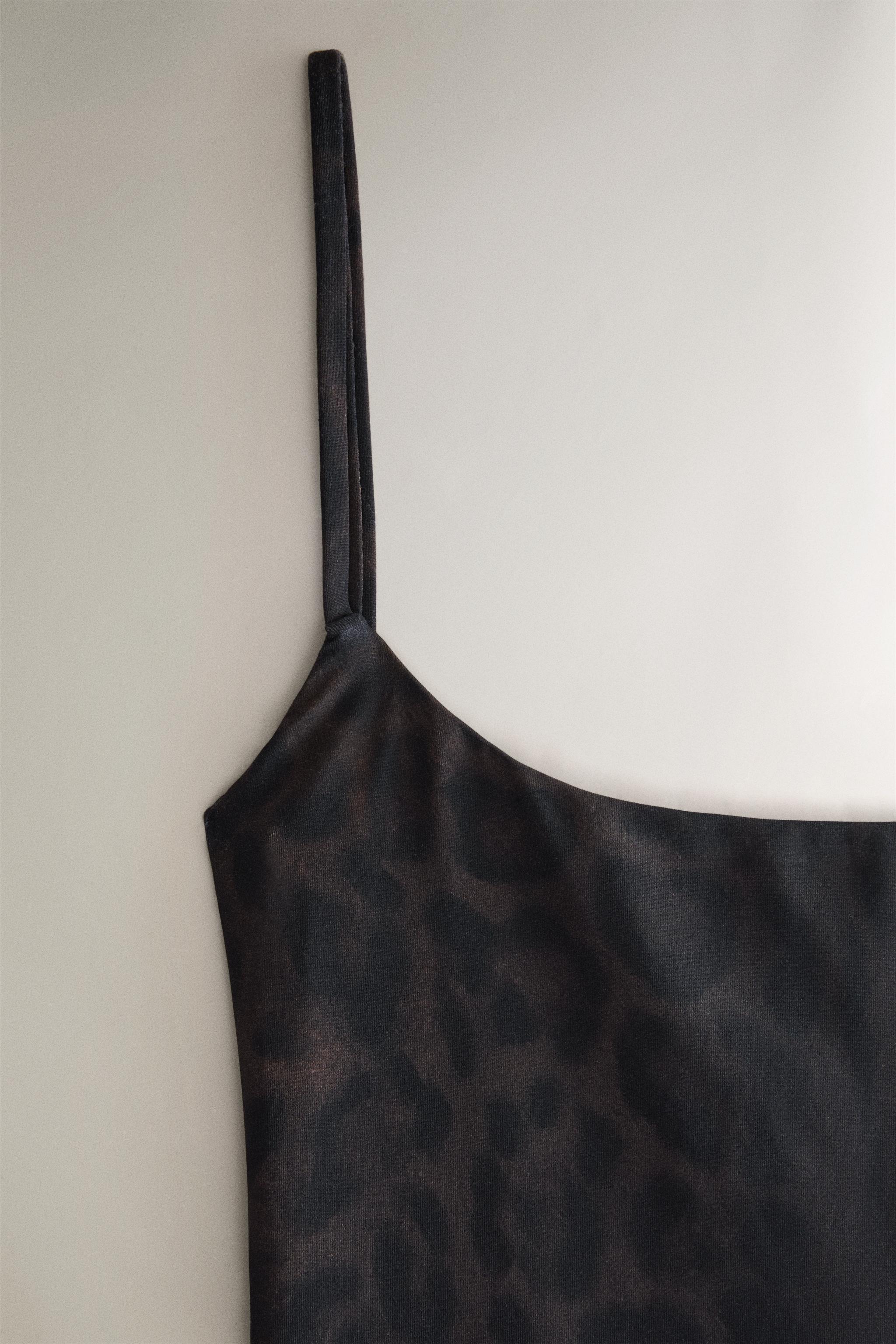 ANIMAL PRINT BEACH SWIMSUIT — Brown
