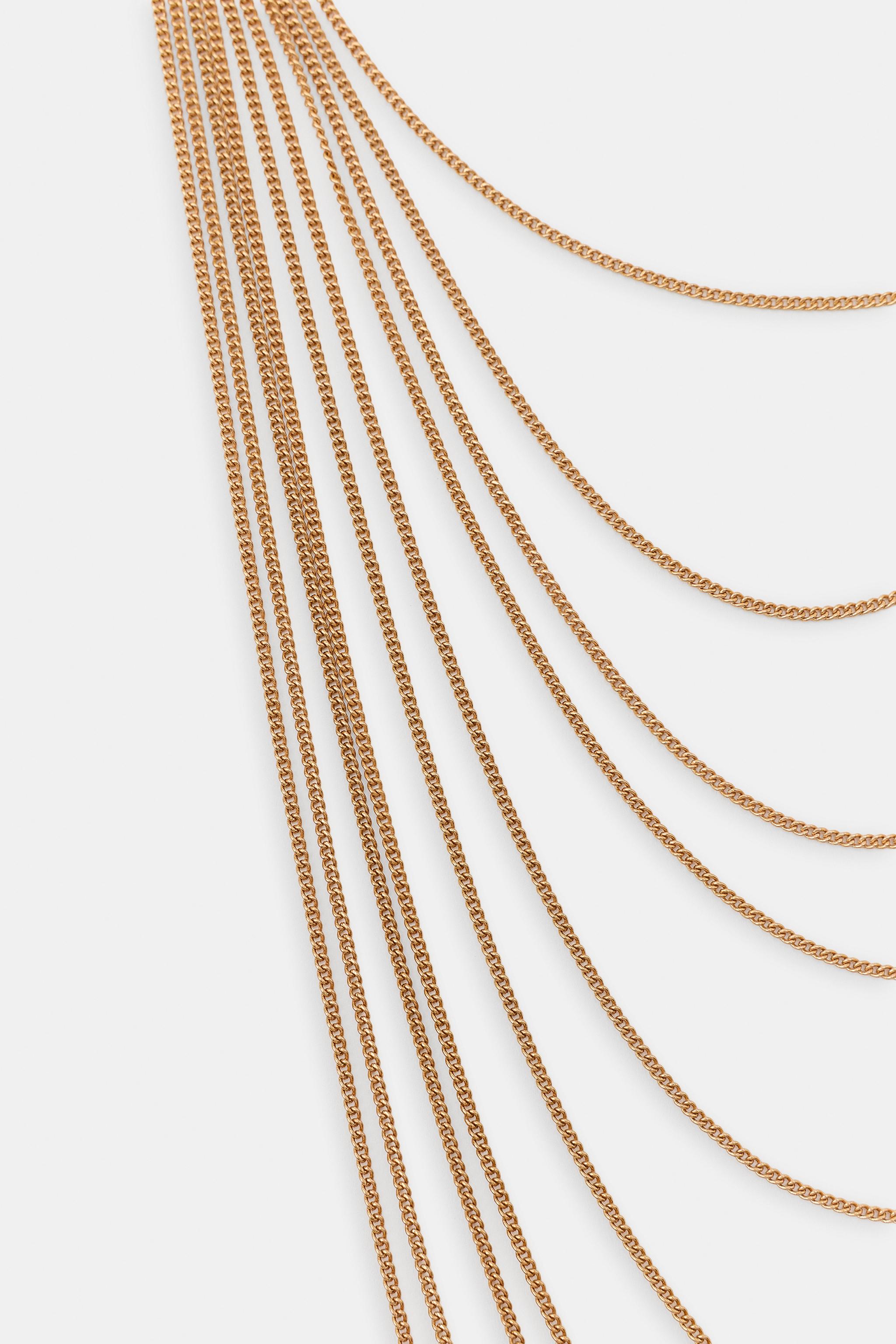 Zara 2'Lİ Zincir Choker Kolye Seti görsel 5