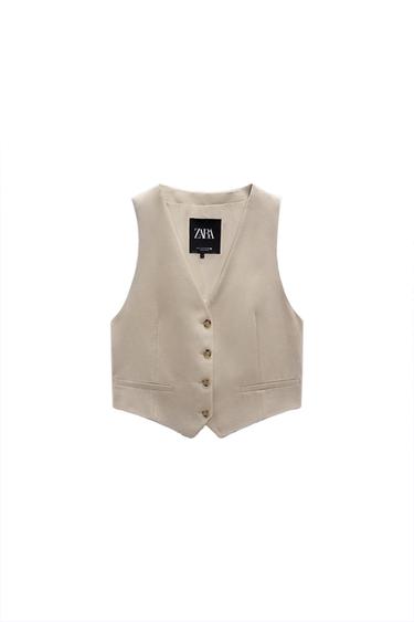 LINEN BLEND VEST