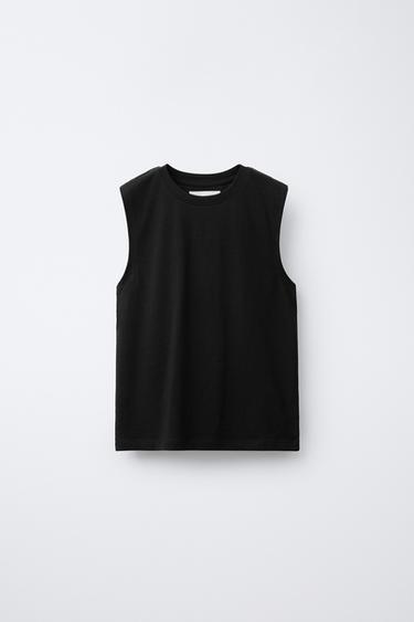 CAMISETA BÁSICA MANGA SISA - Negro de Zara