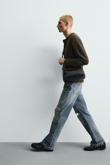 JEANS FLARE FIT DÉCHIRURES - Bleu moyen de Zara - Image 5