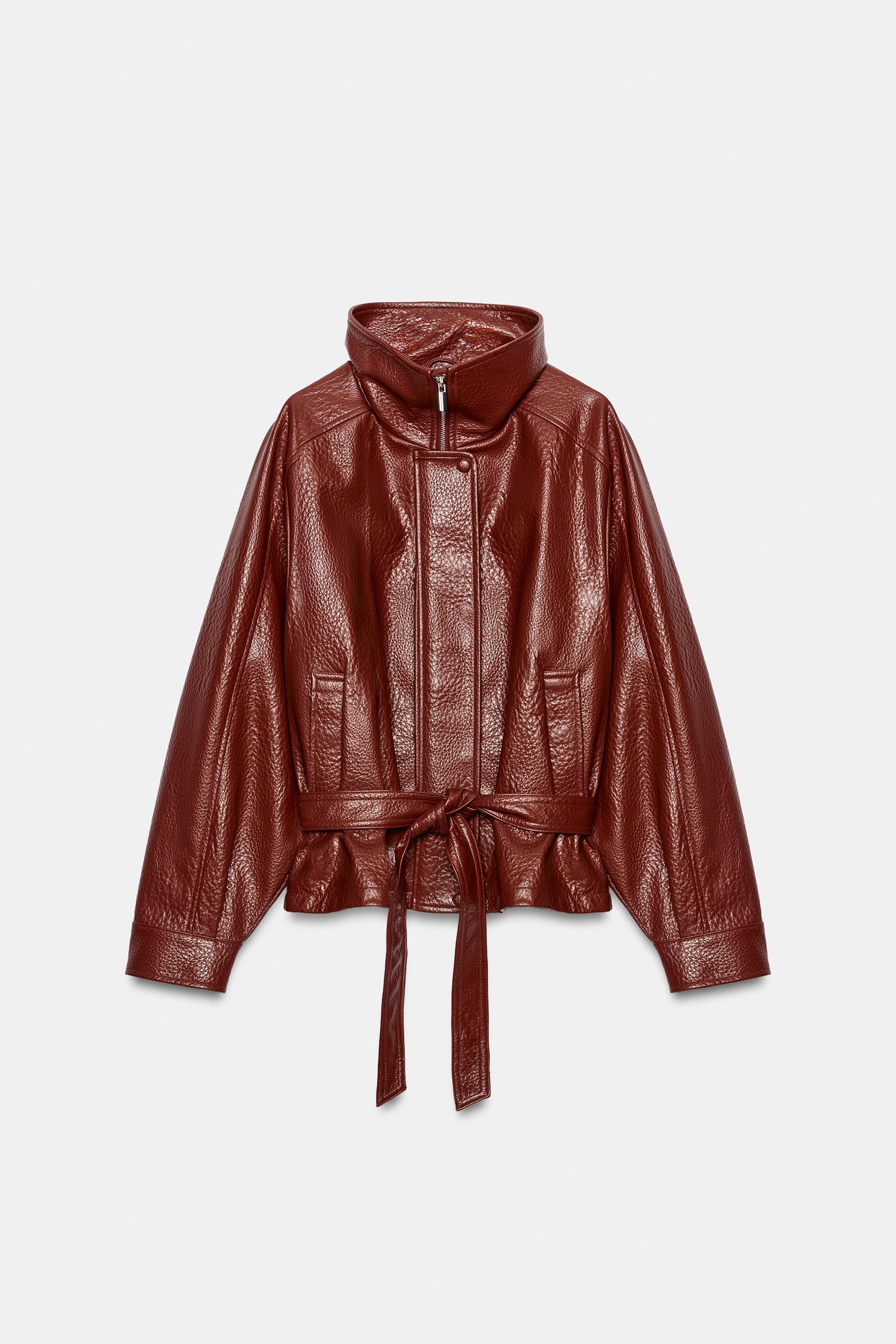BLOUSON EN MATIÈRE SYNTHÈTIQUE CINTURÓN